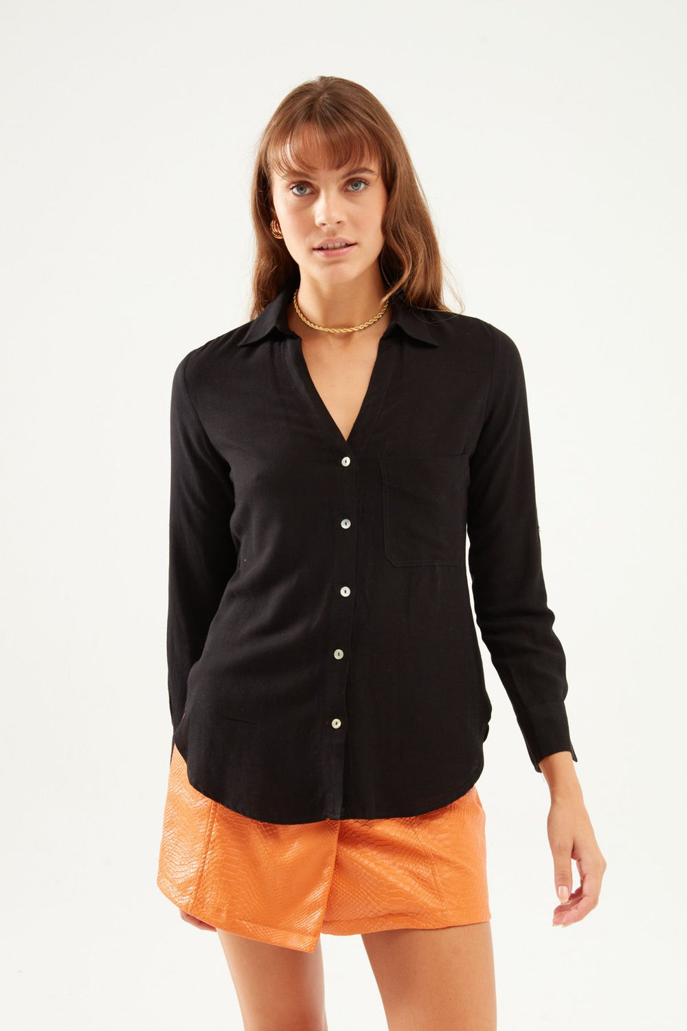 Linen Shirt Black