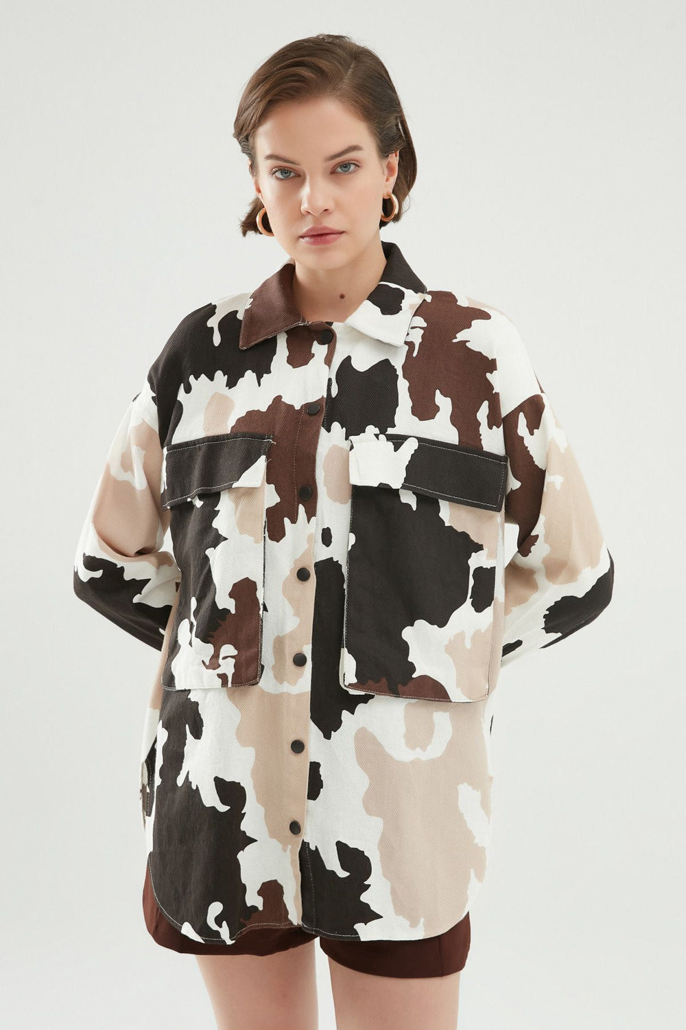 Patterned Shirt Brown