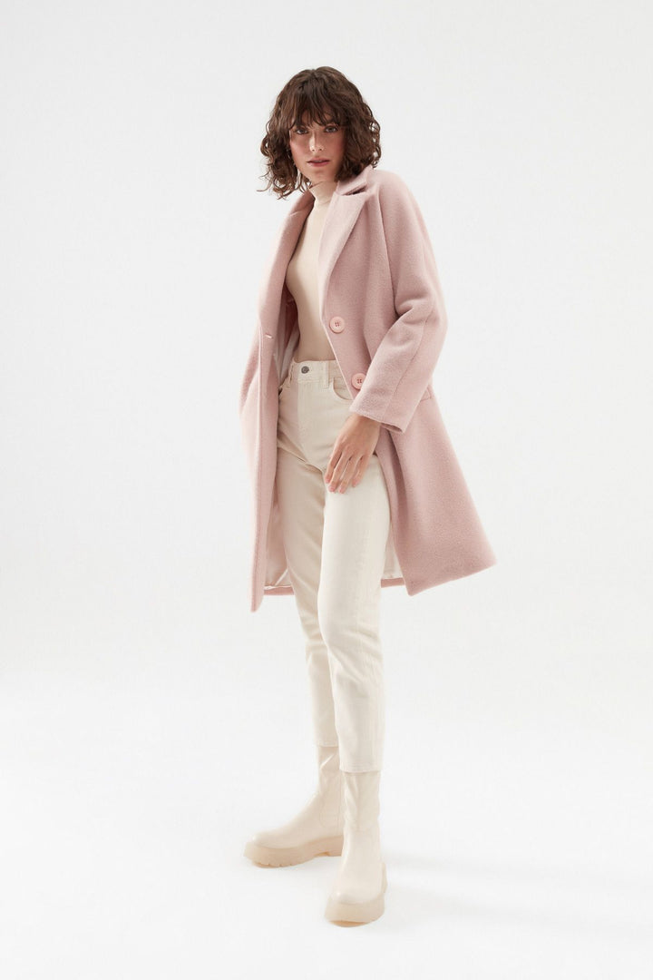 Buttoned Cachet Coat Powder