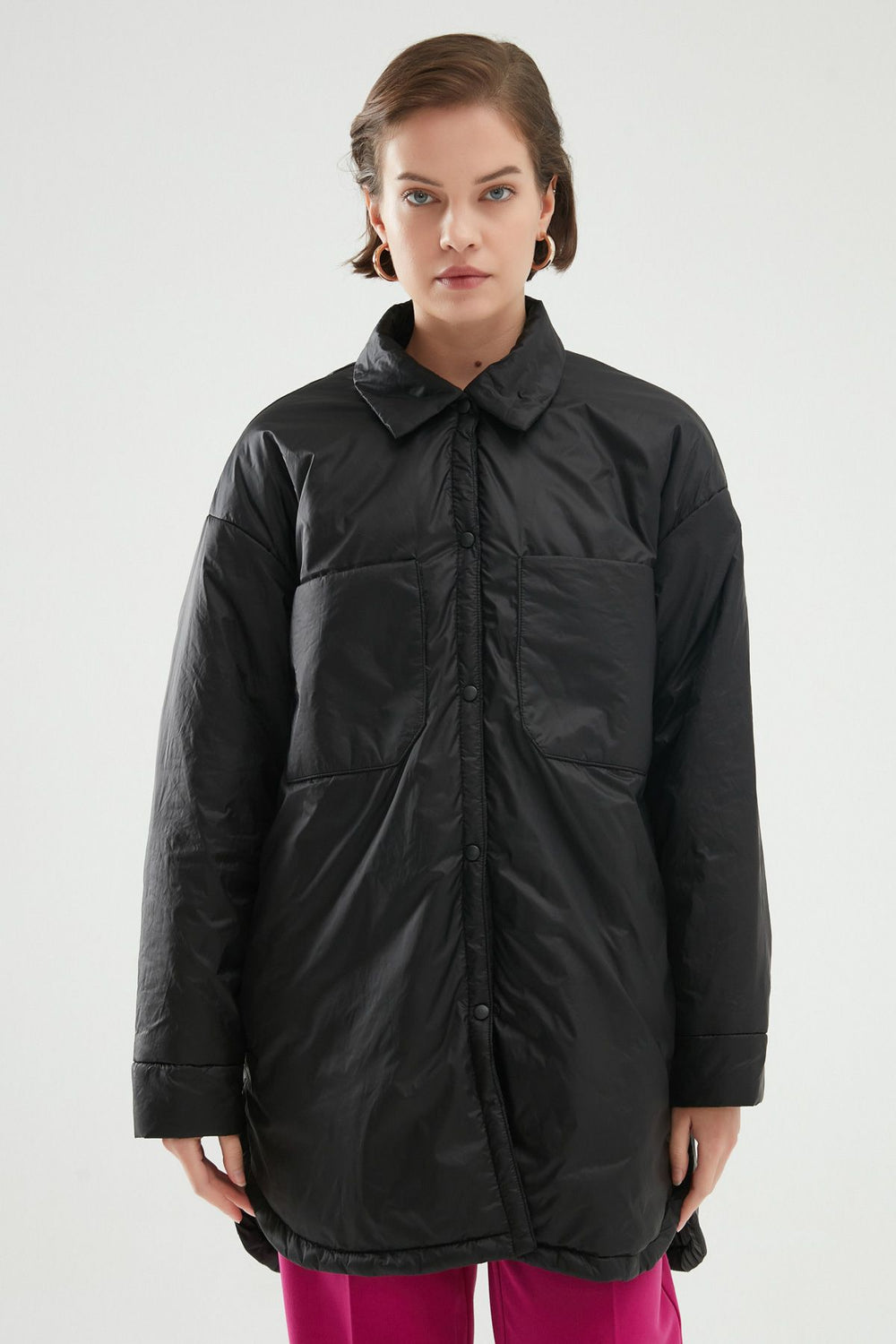 Oversize Long Jacket Black