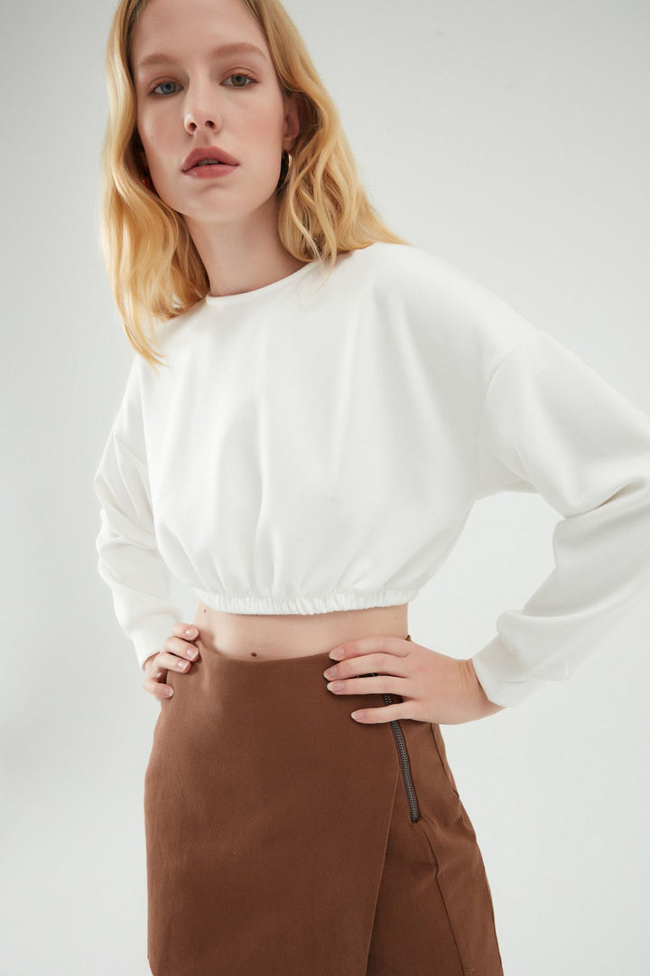 Crop Sweatshirt White