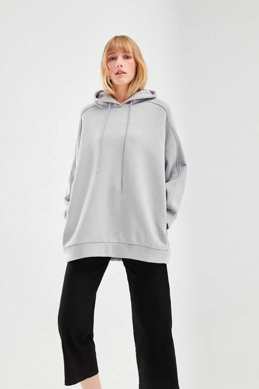 Hooded Oversize Sweatshirt Gray