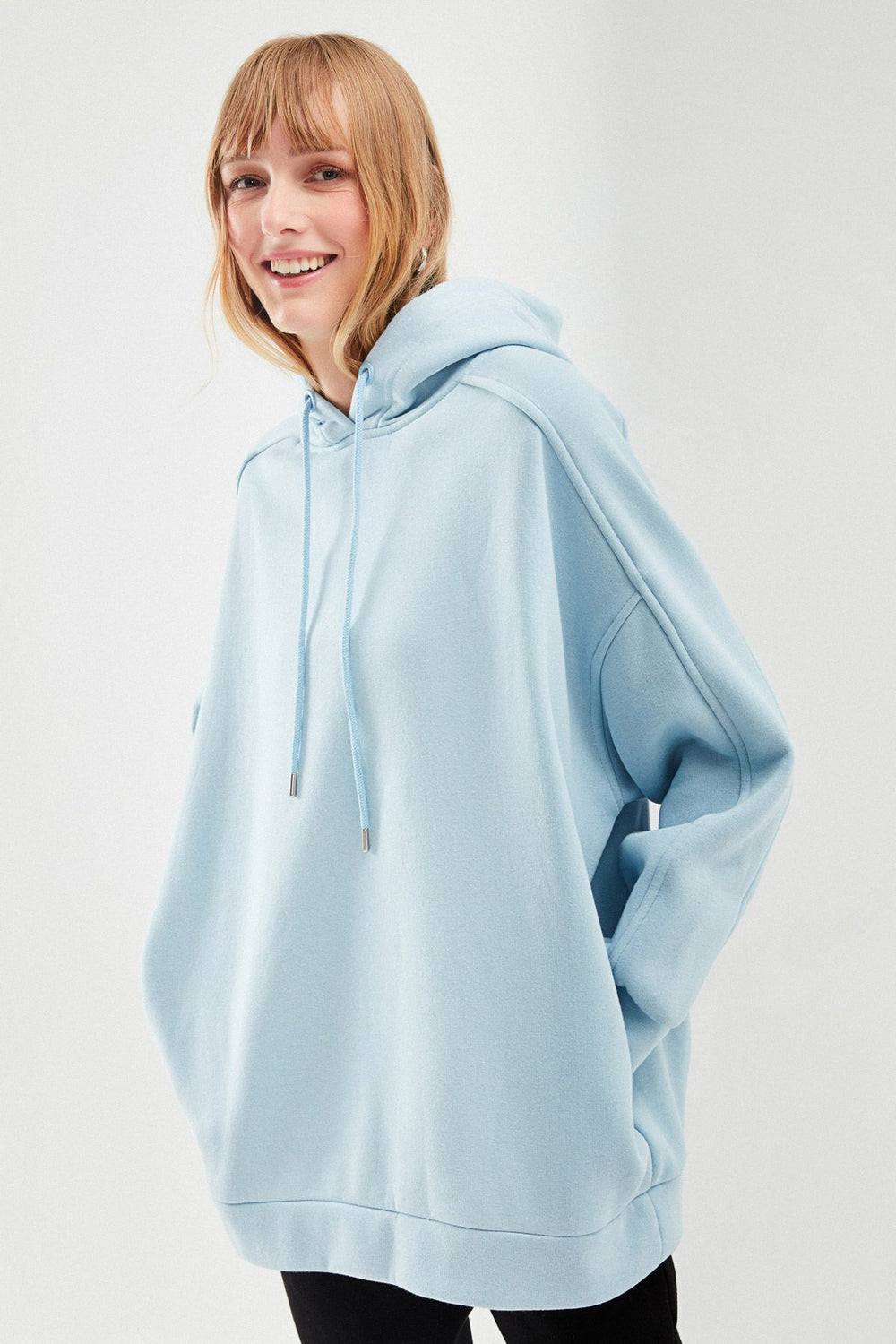 Hooded Oversize Sweatshirt Baby Blue