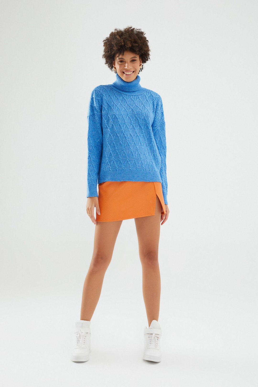 Boğazlı Kazak Mavi