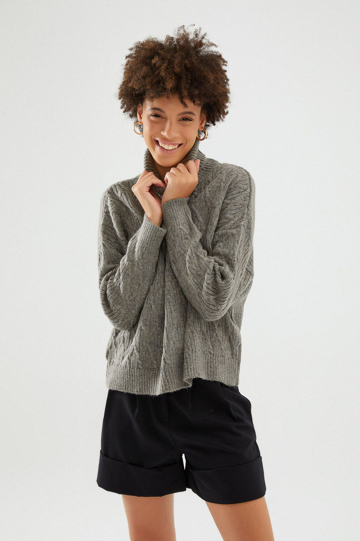 Turtleneck Sweater Gray