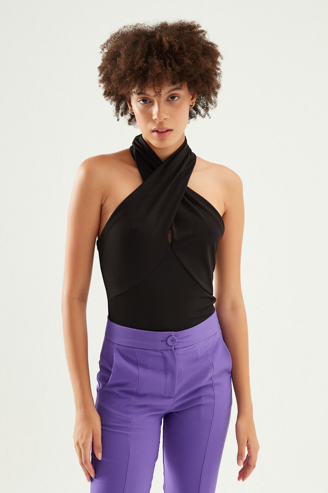 Cross Bodysuit Black