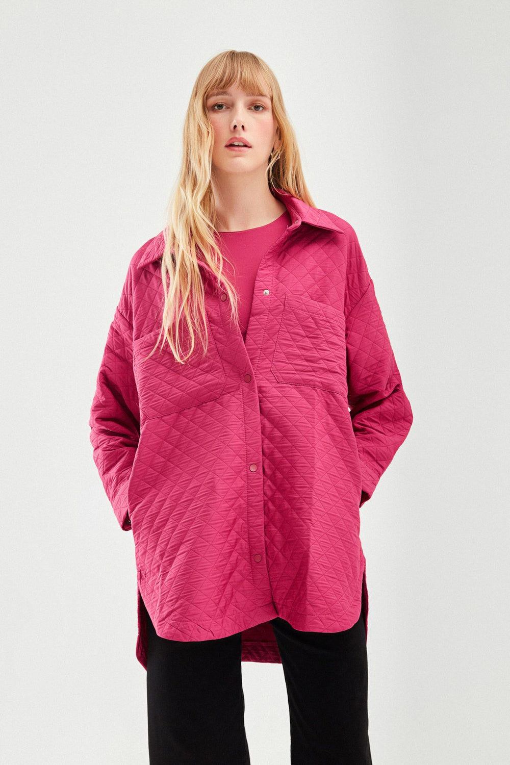Oversize Quilted Jacket Orchid