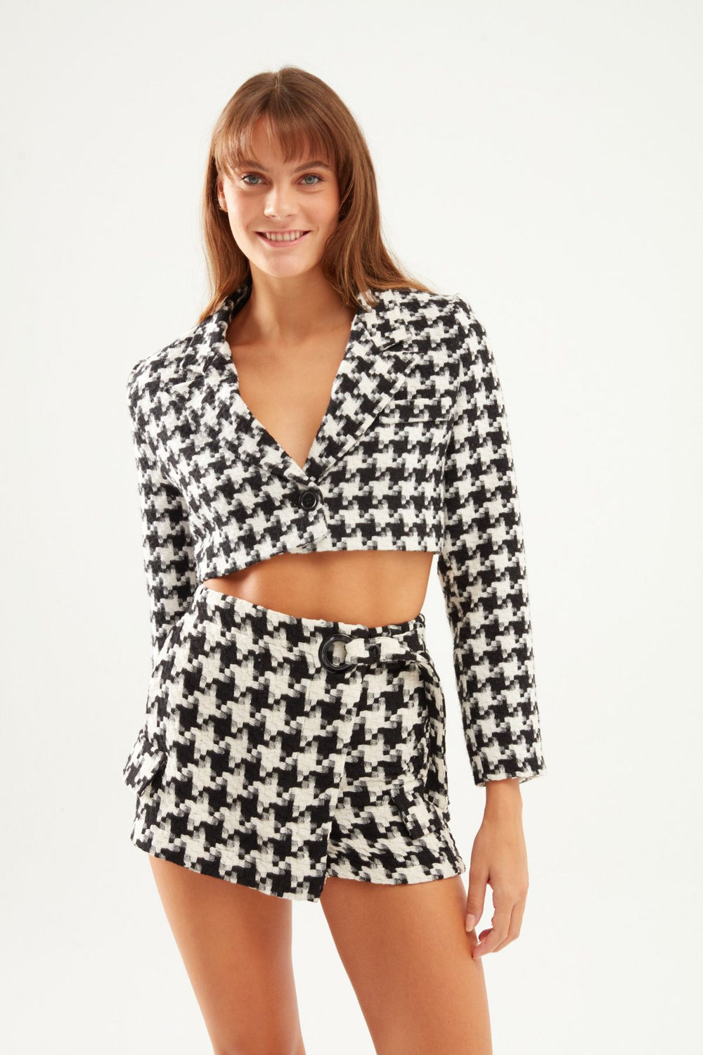Crowbar Crop Blazer Jacket Black