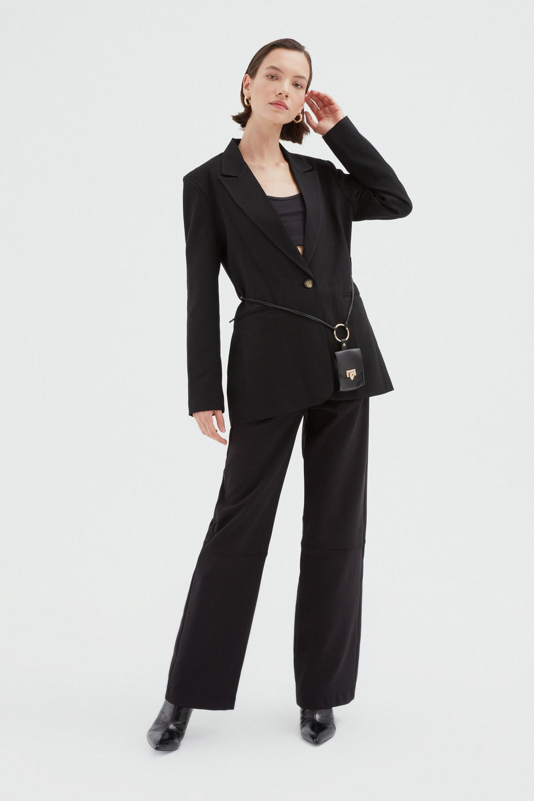 Belt Bag Blazer Jacket Black