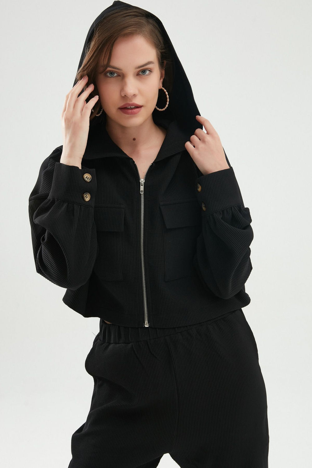Hooded Jacket Black