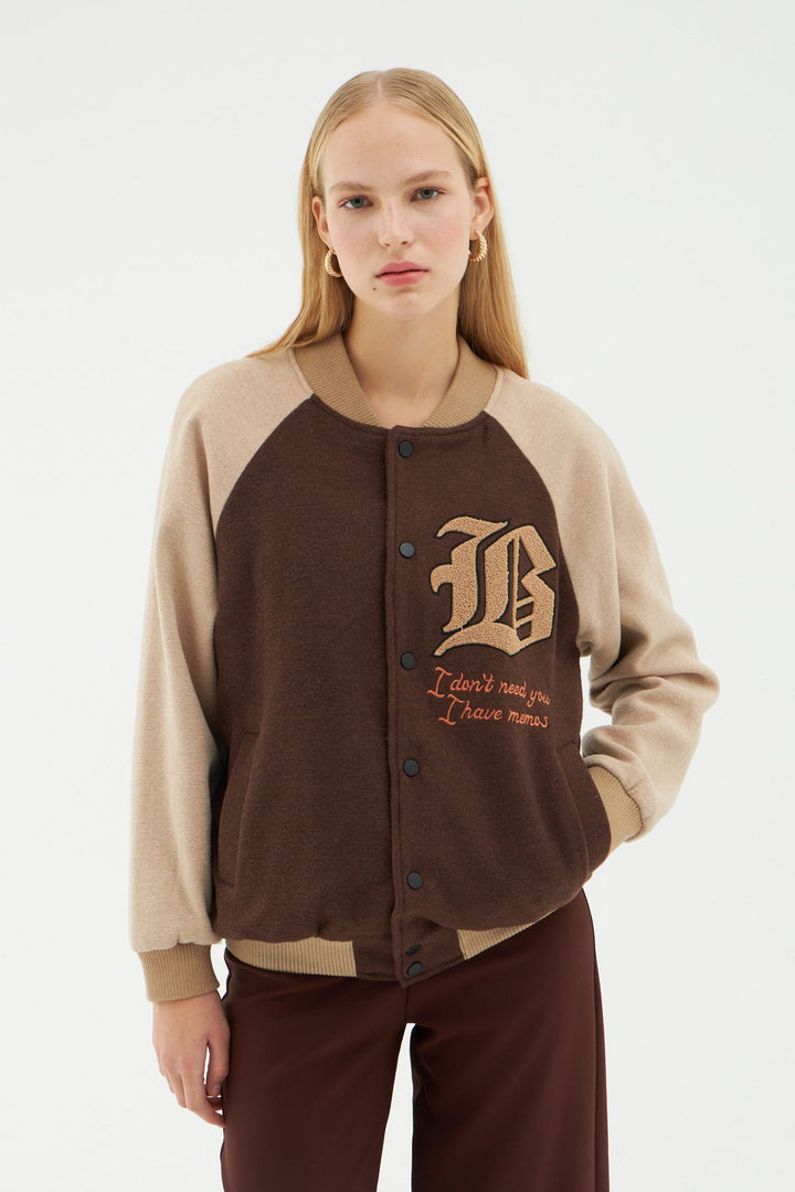 College Jacket Beige