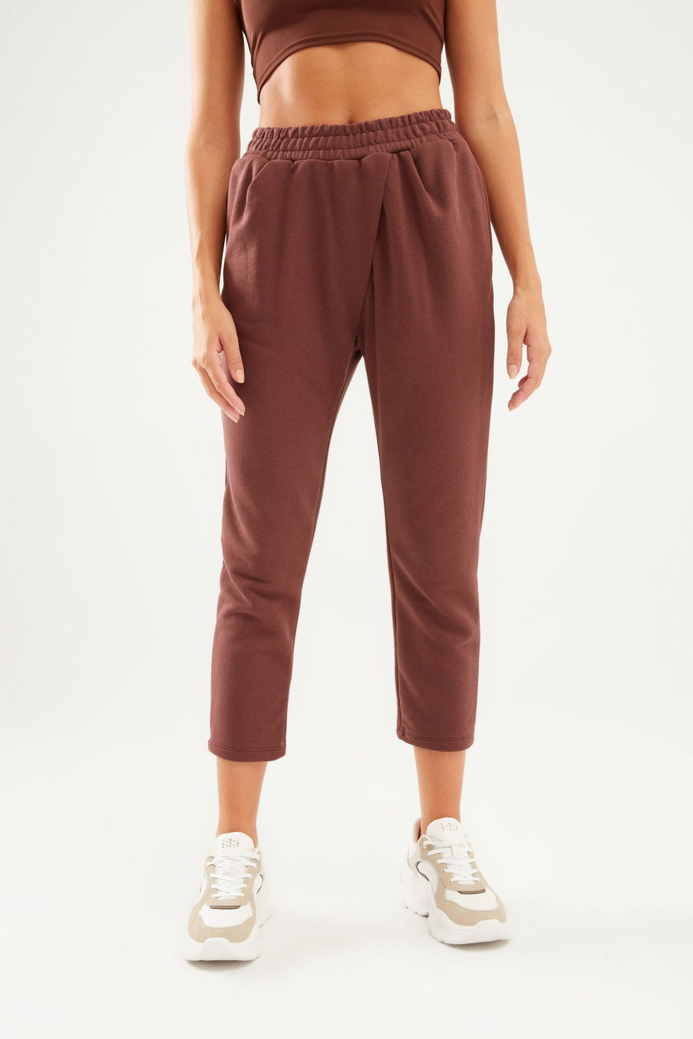 Elastic Waist Tracksuit Brown