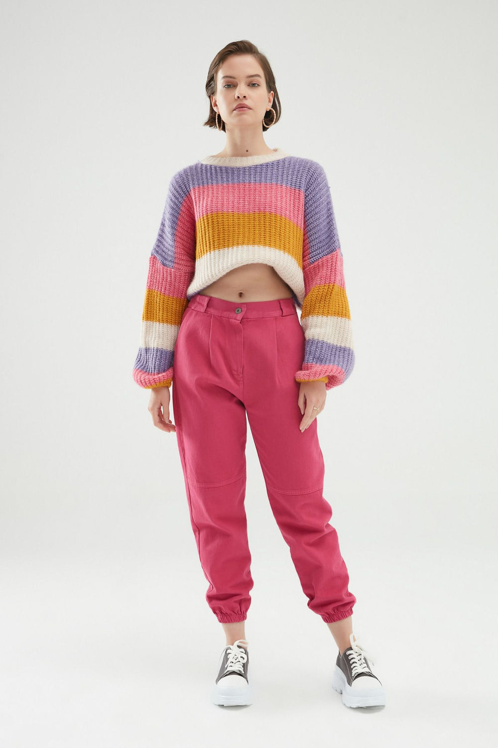 Gabardine Jogger Pants Orchid