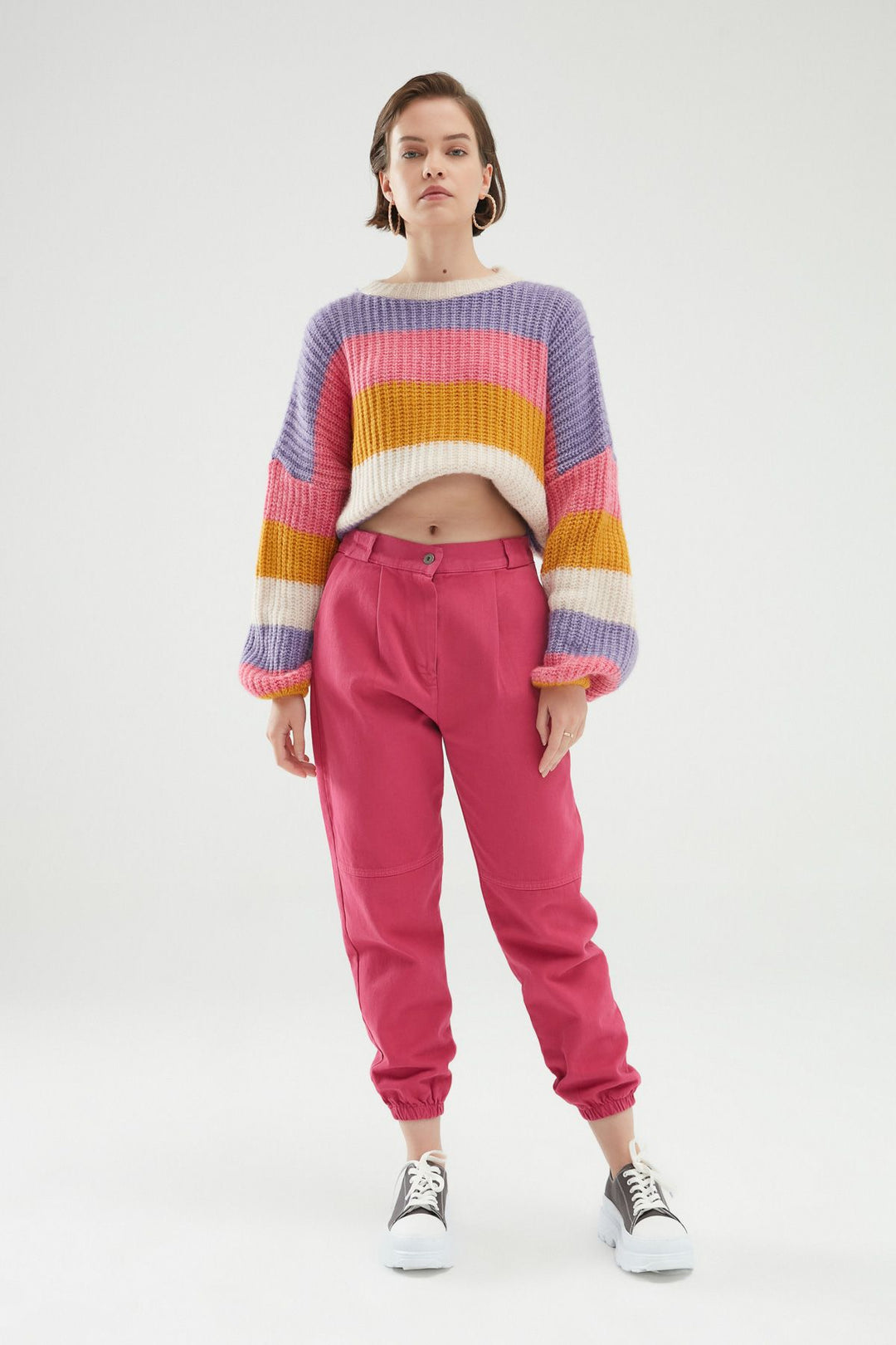 Gabardine Jogger Pants Orchid