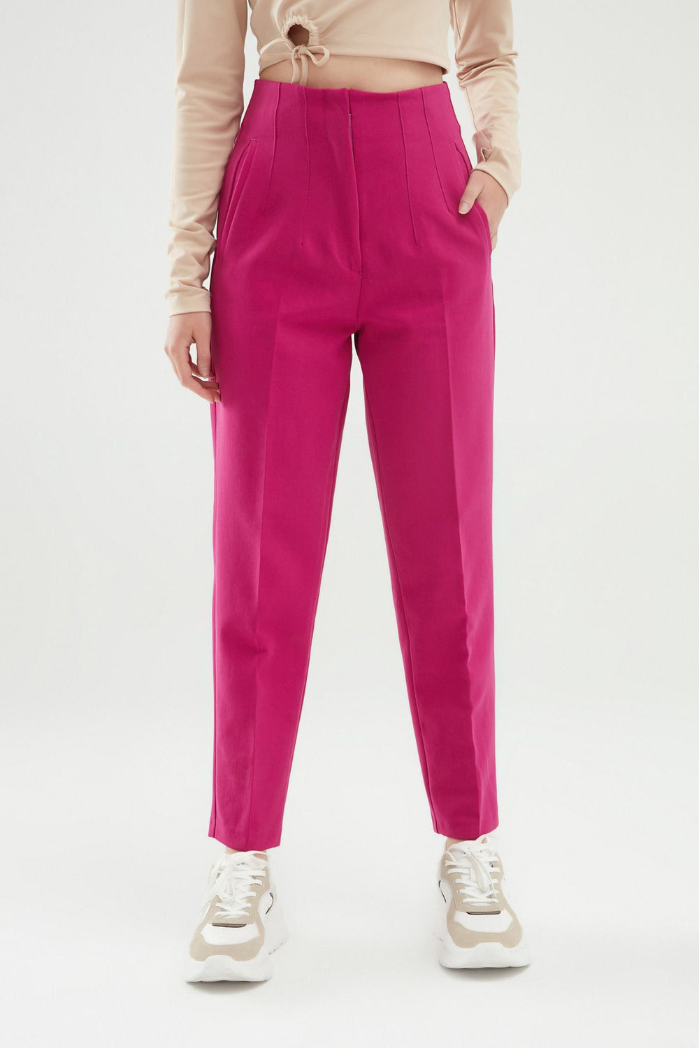 Pens Detaylı Pantolon Orkide