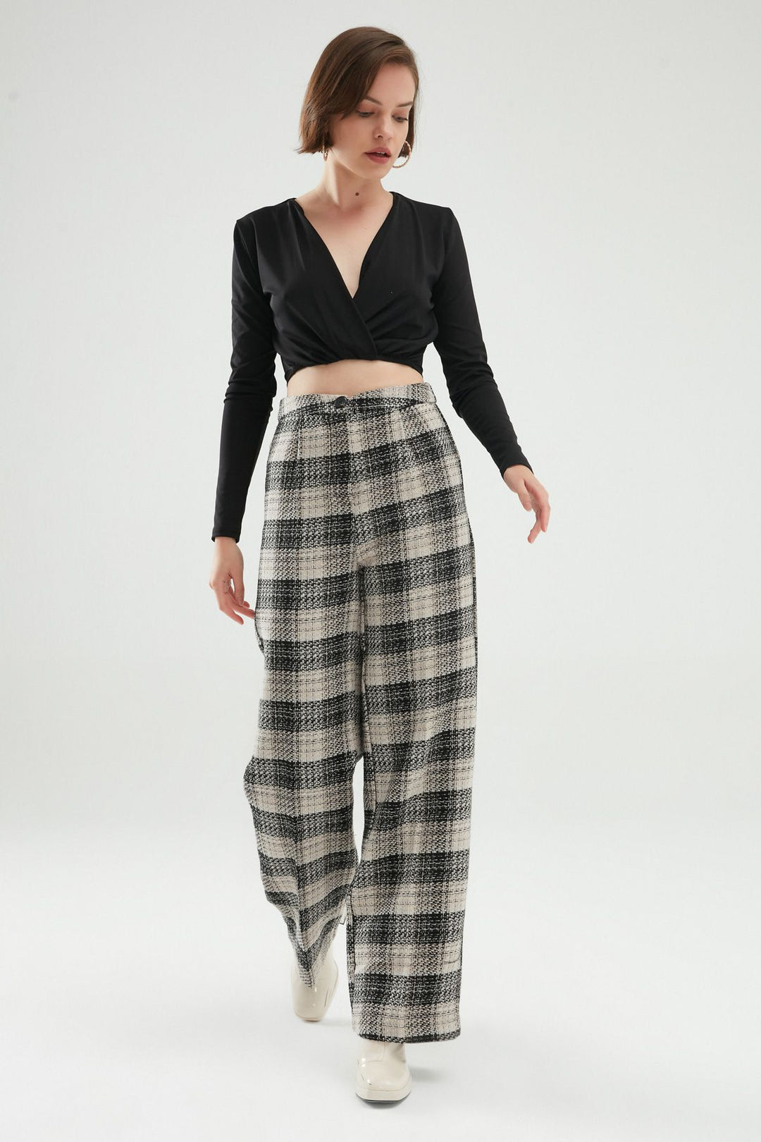 Wide Leg Trousers Black