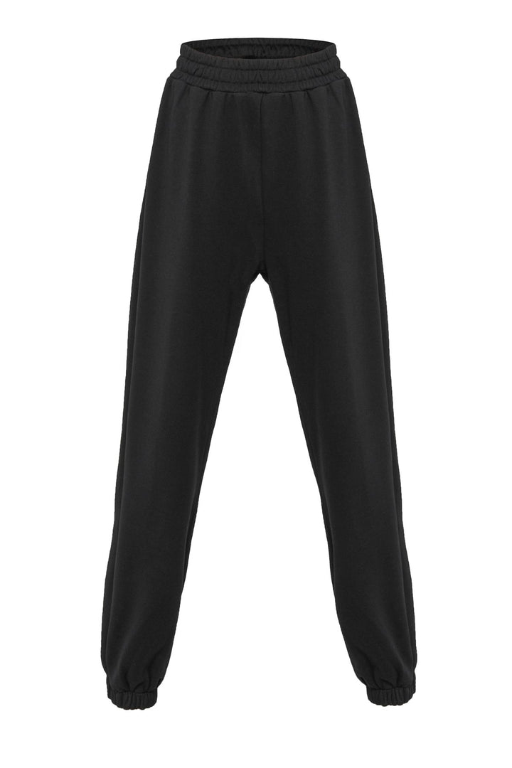 Elastic Waist Jogger Tracksuit Black