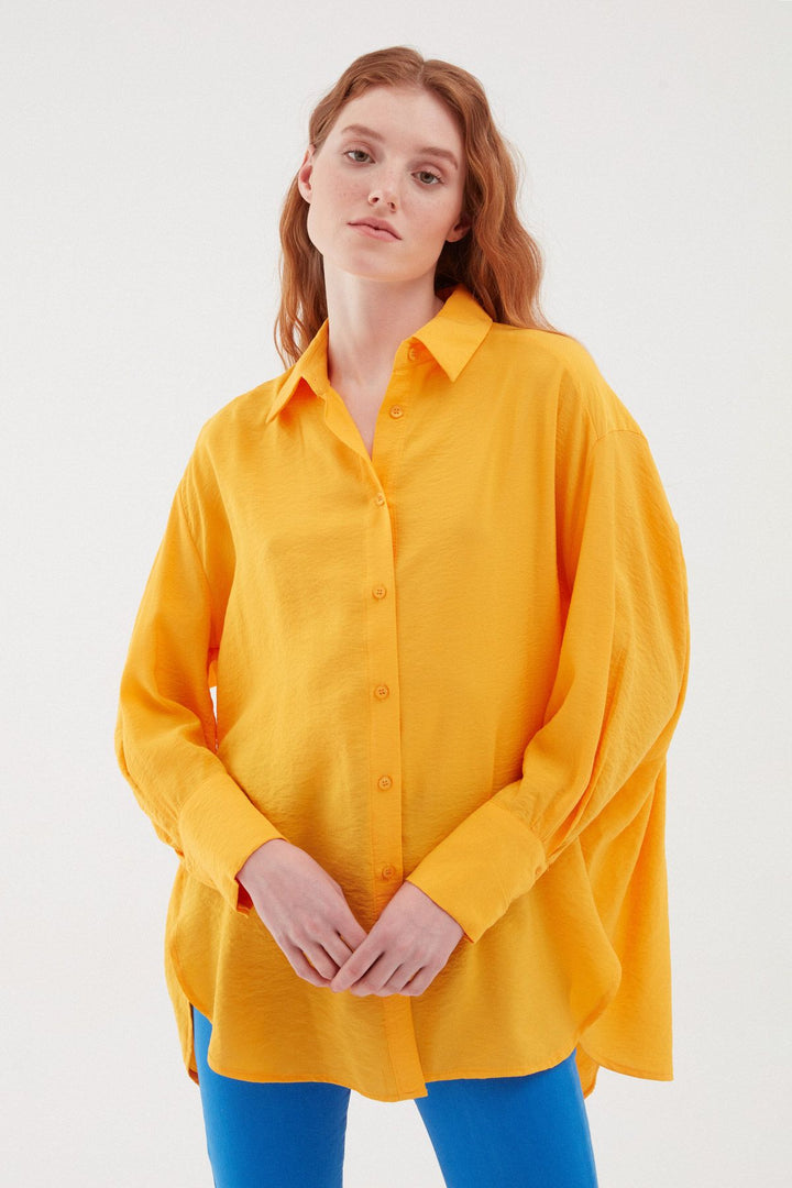 Oversize Cut Shirt Orange