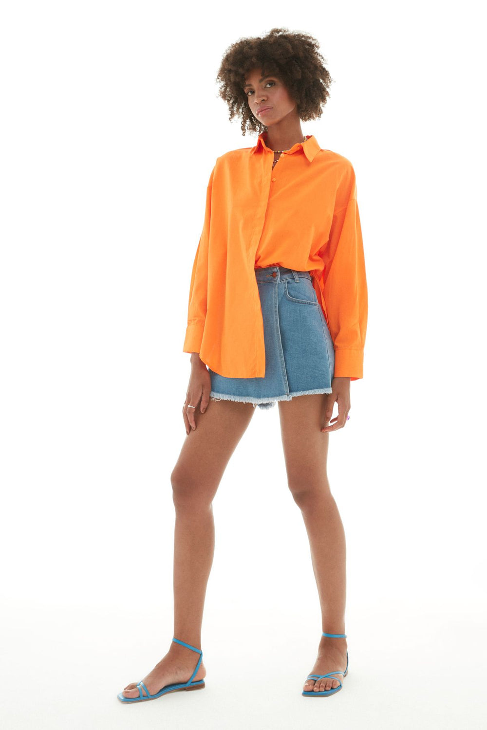 Oversize Shirt Neon Orange