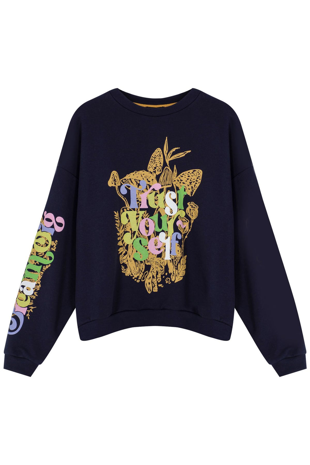 Color Printed Sweatshirt Navy