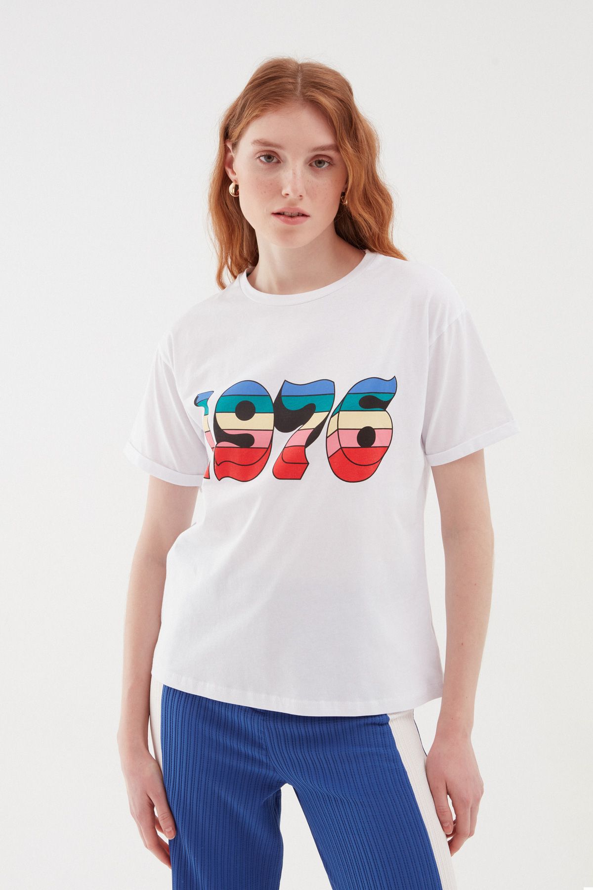 Number Printed T-Shirt White