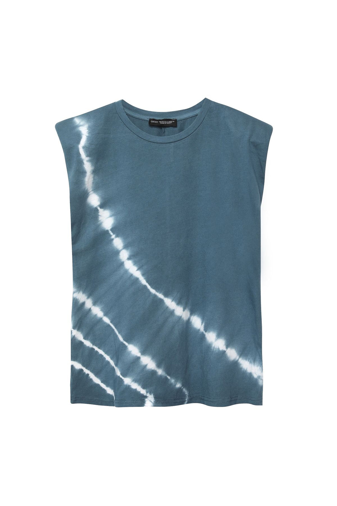 Batik Patterned Padded T-Shirt Anthracite