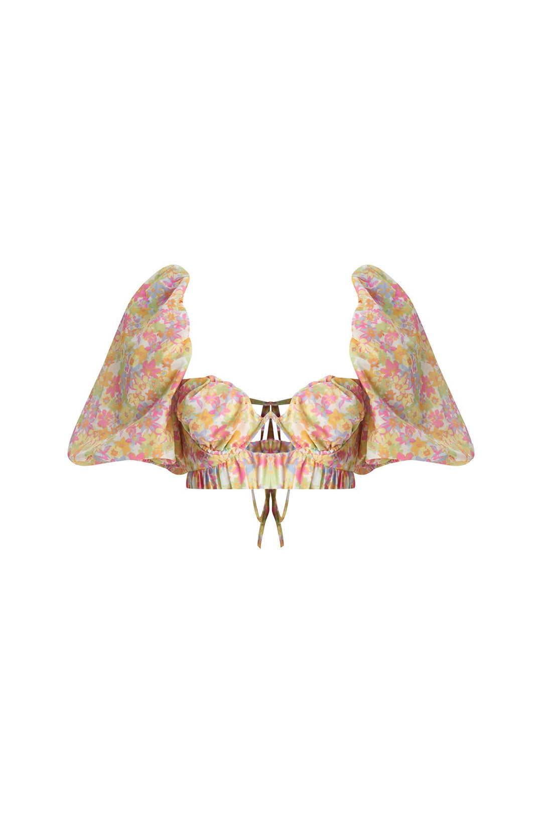 Low Back Crop Blouse Green