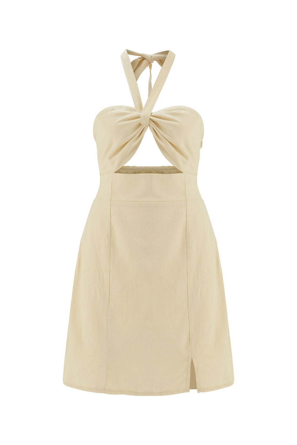 Halterneck Dress Yellow