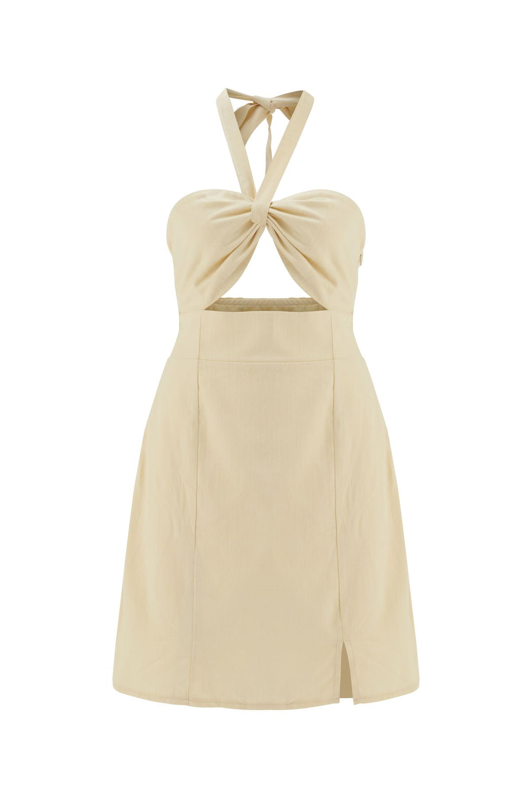 Halterneck Dress Yellow