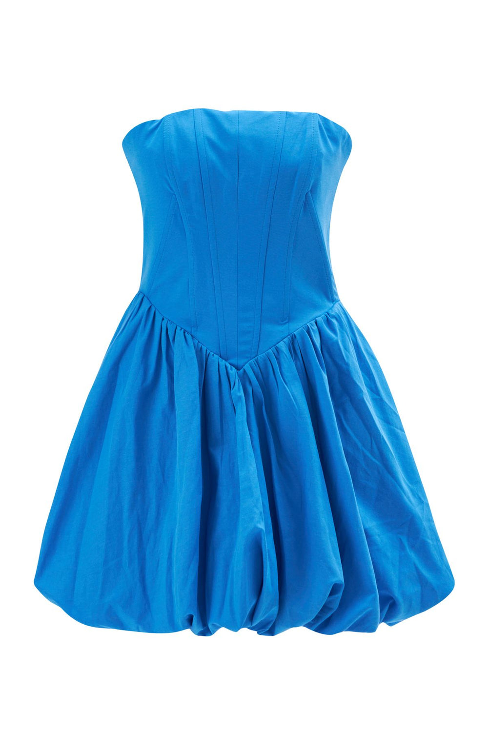 Underwire Strapless Balloon Dress Blue