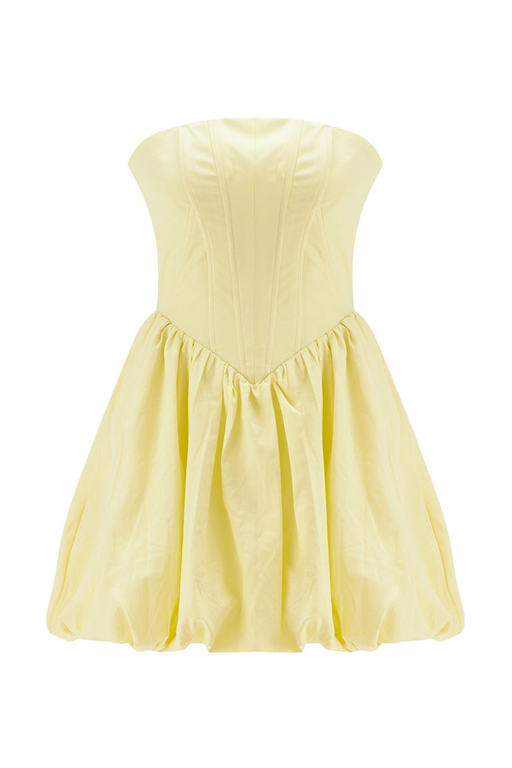 Underwire Strapless Balloon Dress Yellow