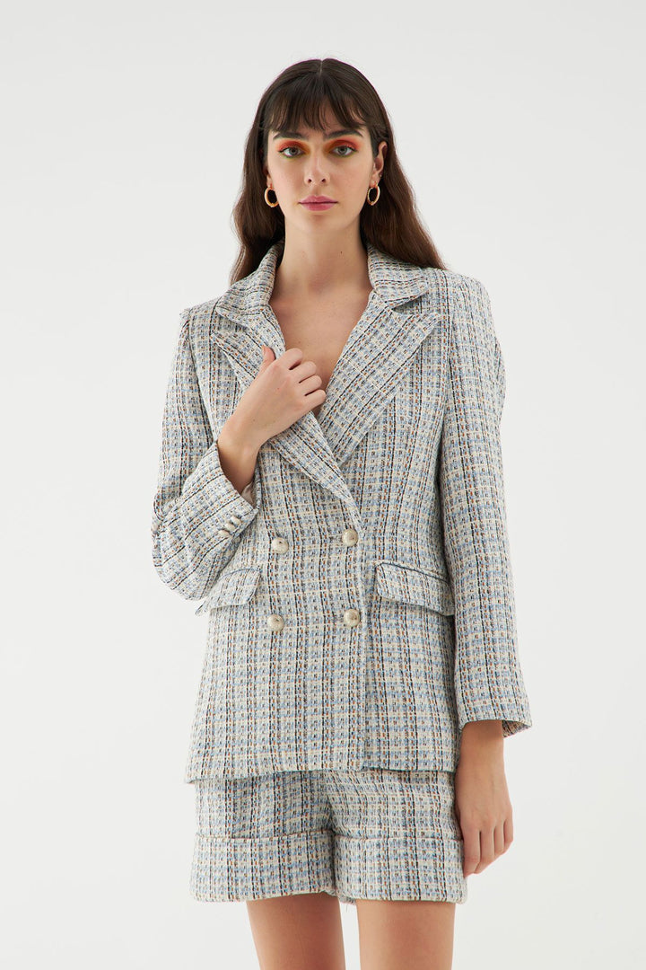 Tüvit Blazer Ceket Mavi