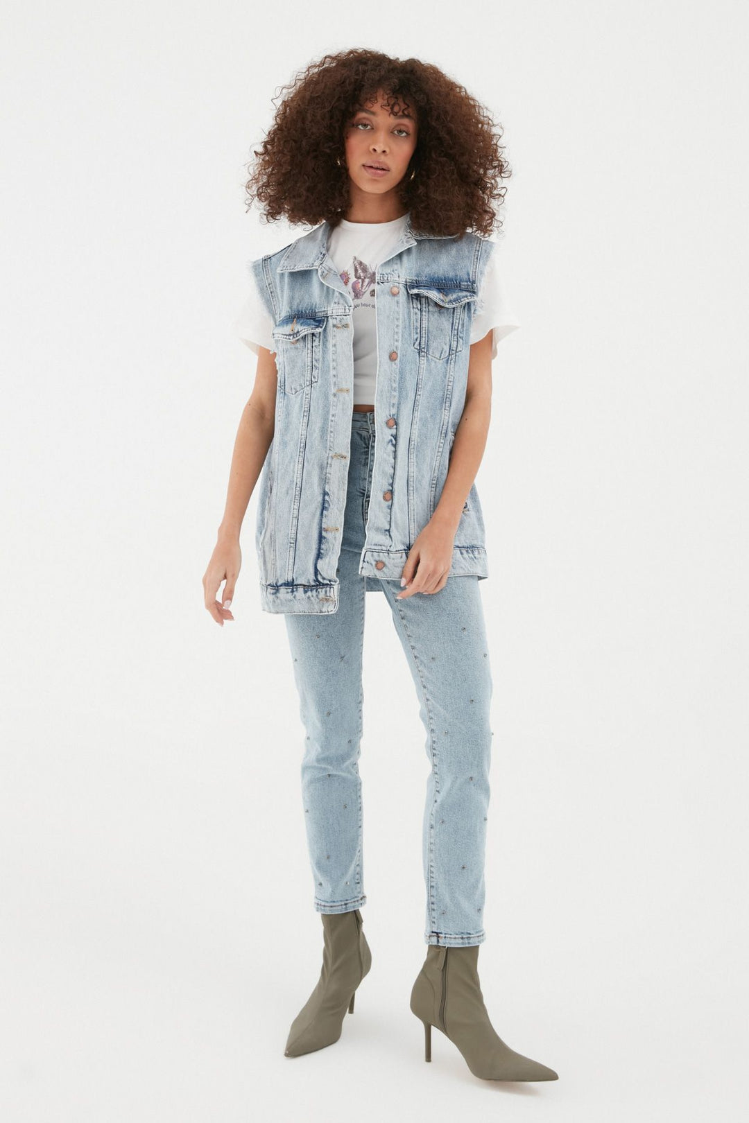 Kot Yelek Ceket Buz Mavi