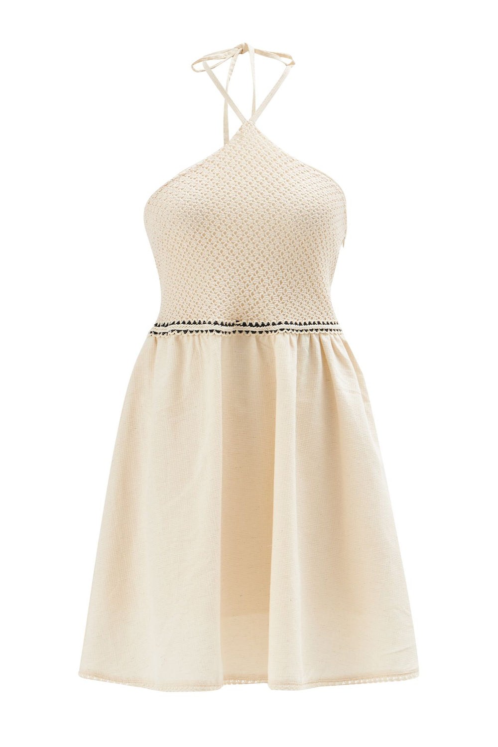 Halter Knitted Dress Natural