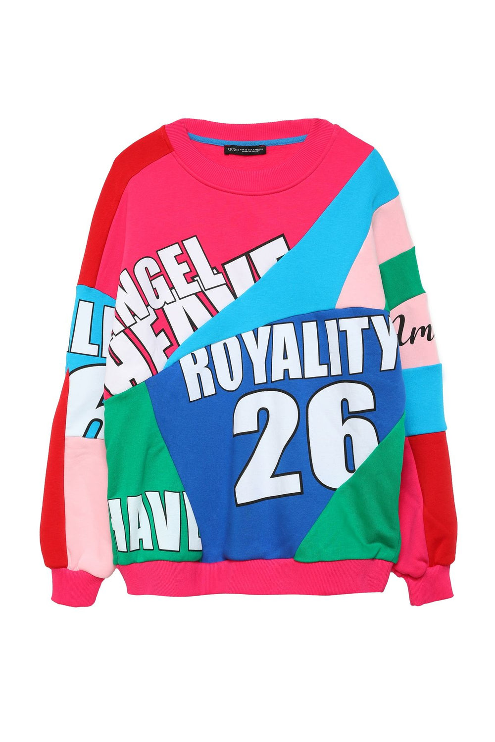 Multi Color Printed Sweatshirt Fuchsia