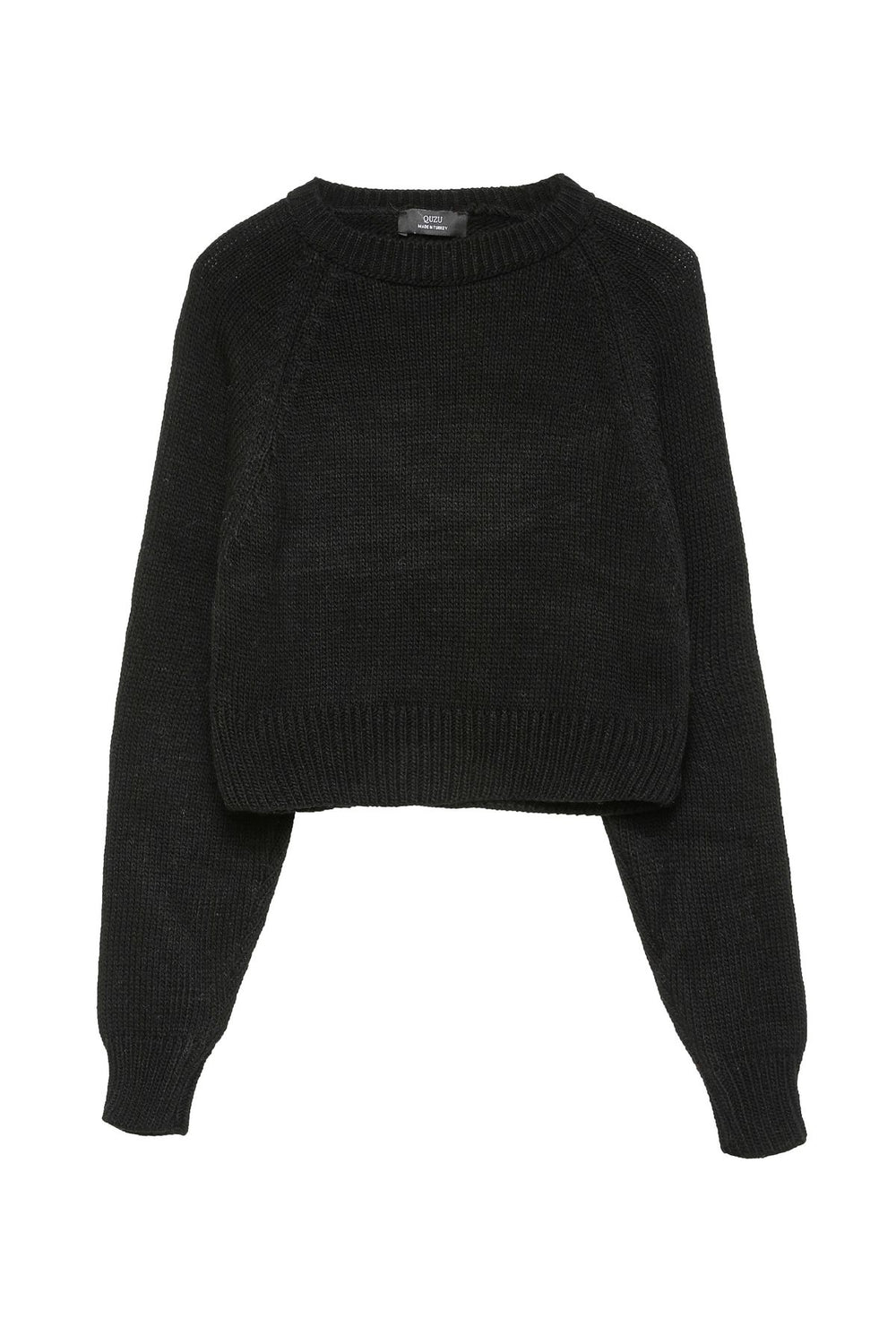 Crop Knitwear Sweater Black