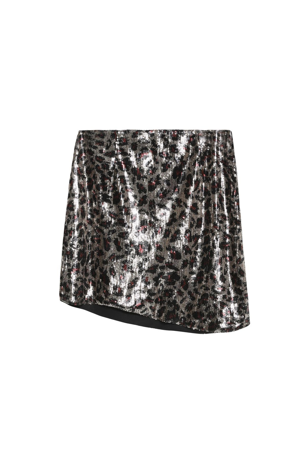 Sequin Detailed Mini Skirt Black