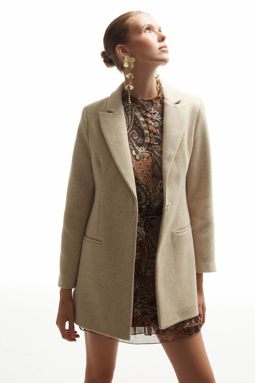 Cachet Short Coat Beige