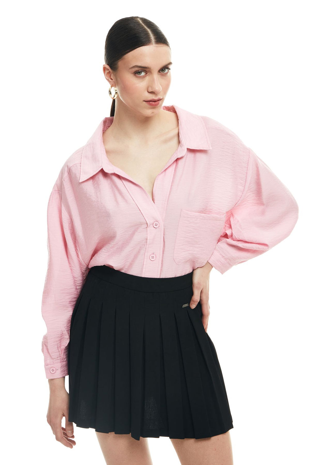 Oversize Buttoned Shirt Pink