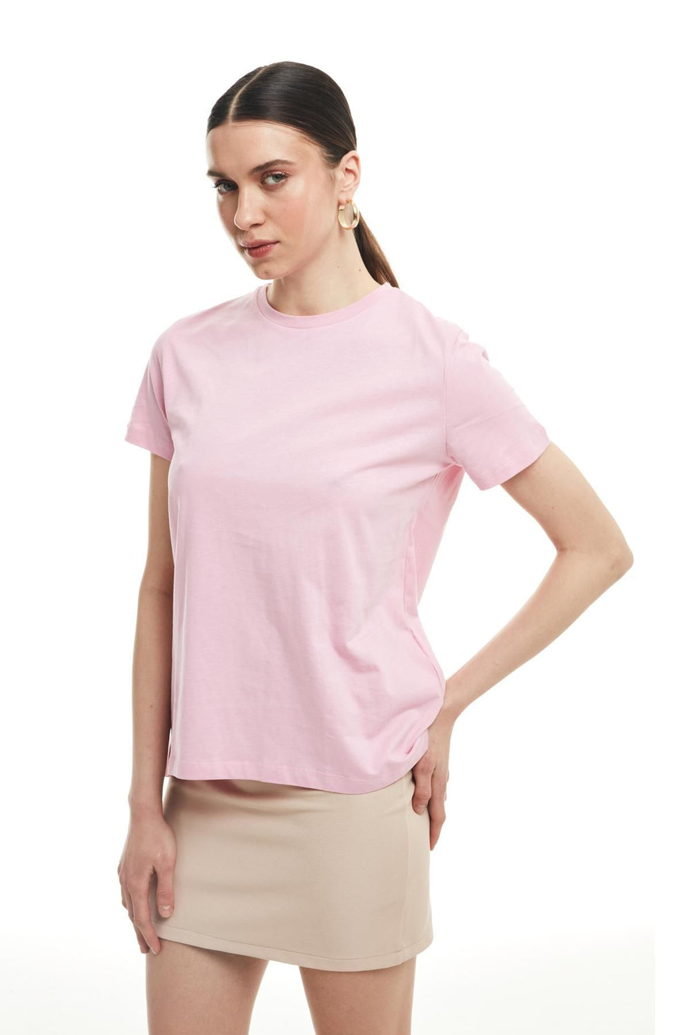 Short Sleeve Basic T-Shirt Pink