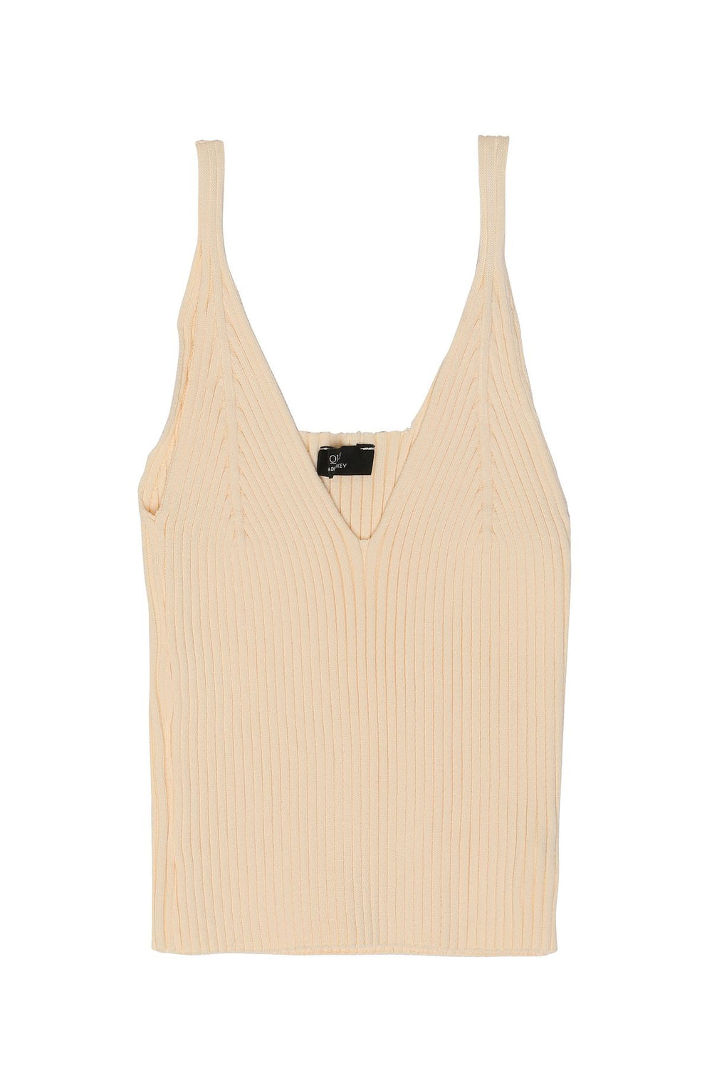 Thin Straps Knitwear Crop Blouse Ecru