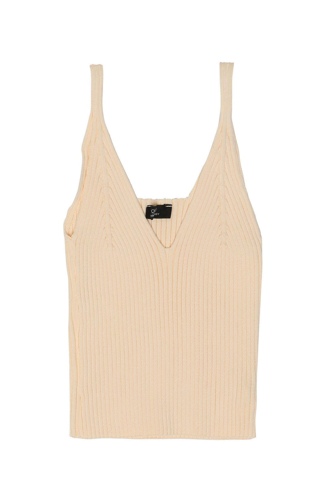 Thin Straps Knitwear Crop Blouse Ecru