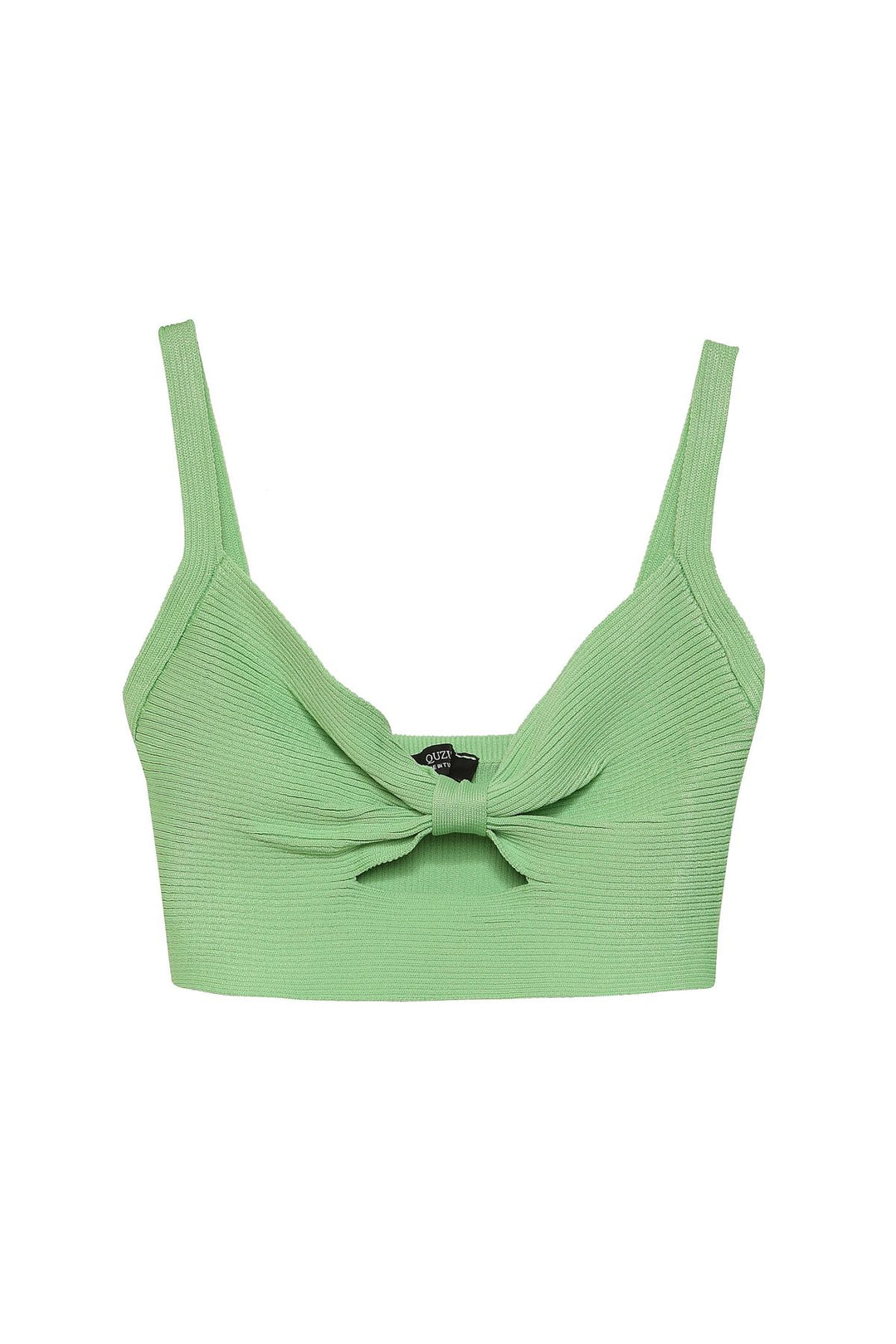 Window Detailed Crop Knitwear Mint