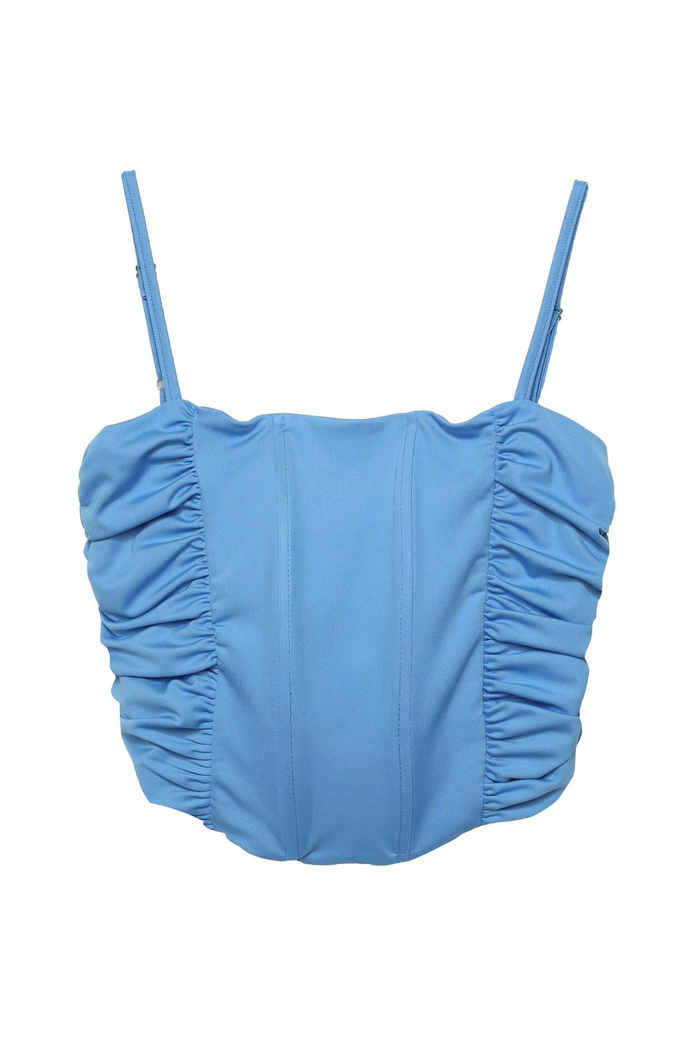Underwire Detailed Pleated Blouse Blue