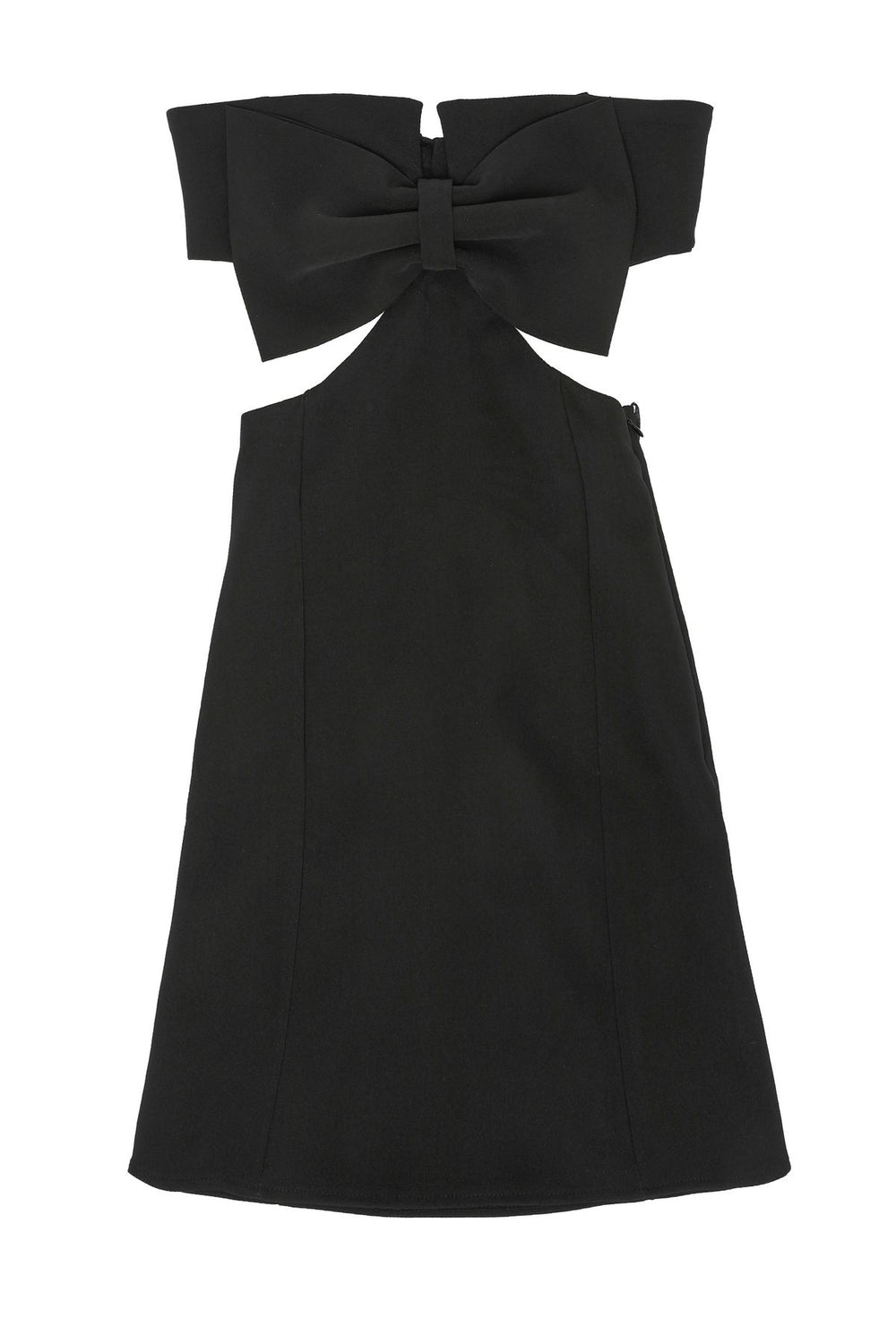 Fiyonk Detaylı Cut Out Mini Elbise Siyah