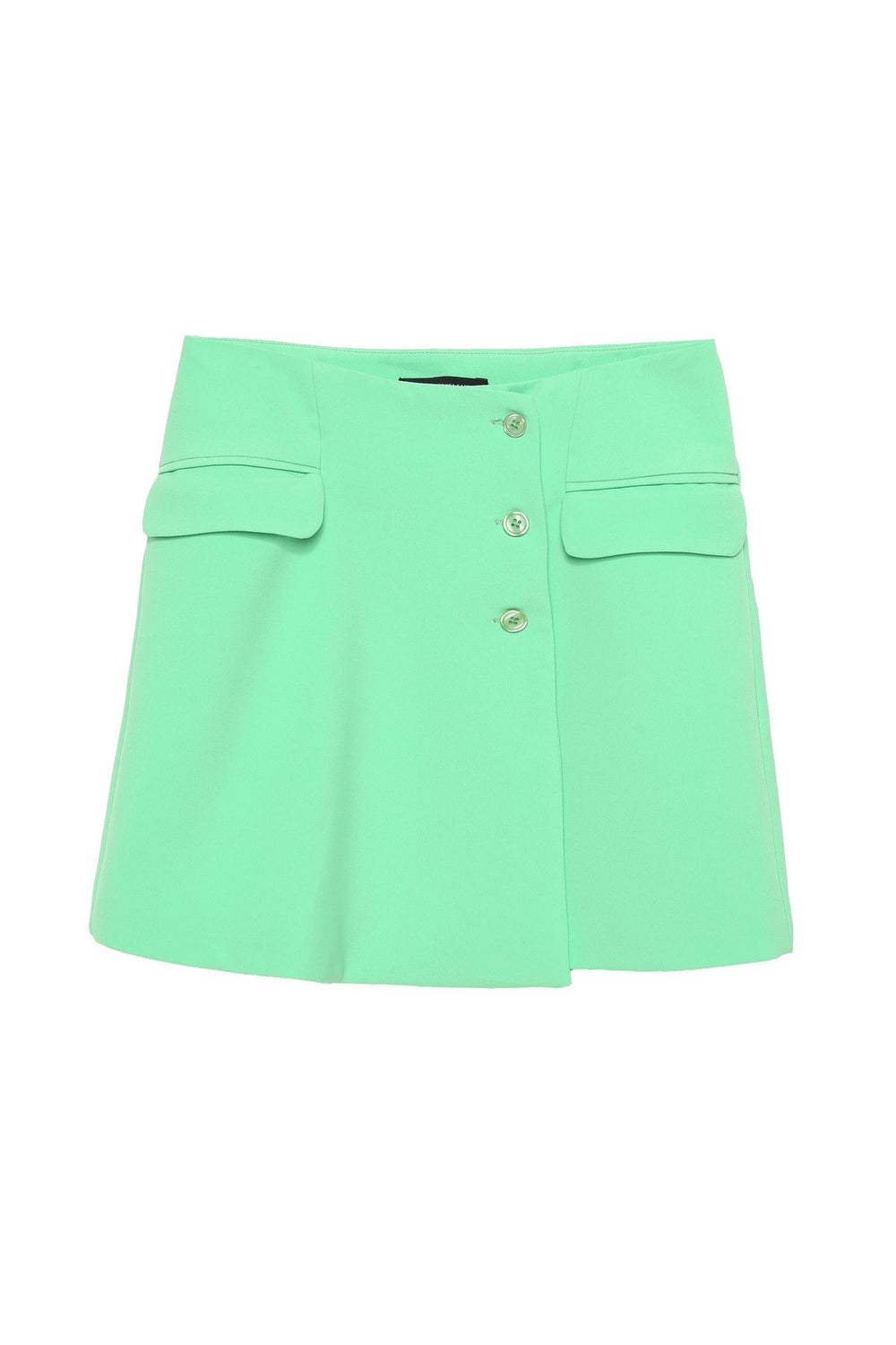 Button Front Short Skirt Apple Mint