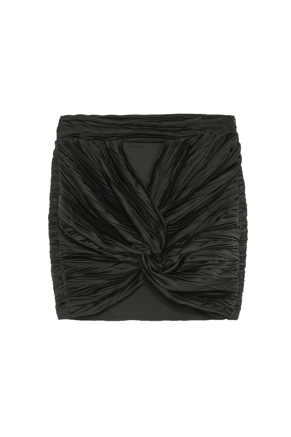 Knot Detailed Mini Skirt Black