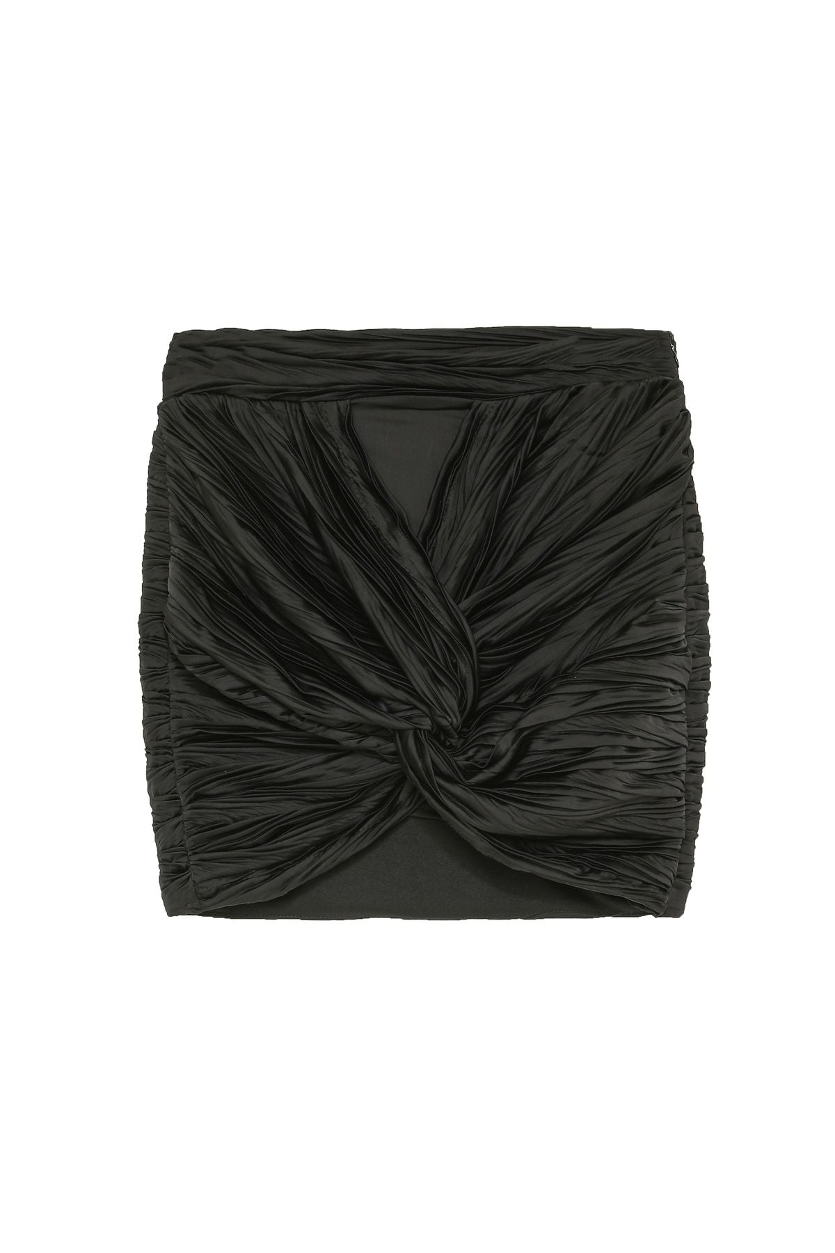 Knot Detailed Mini Skirt Black