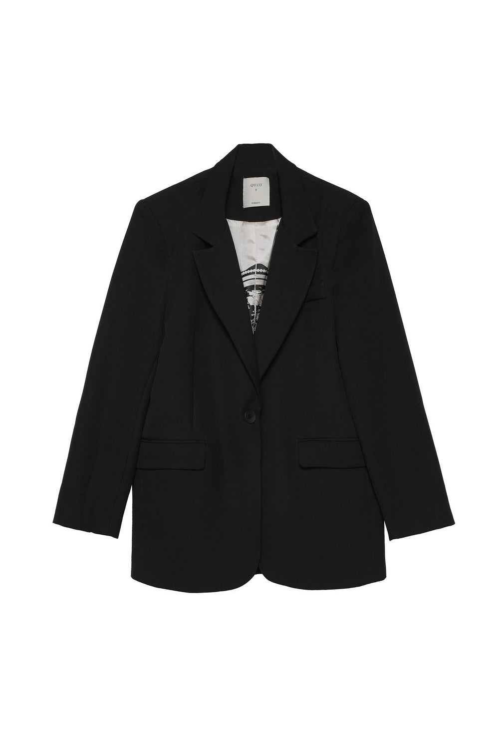 Patterned Liner Bazer Jacket Black