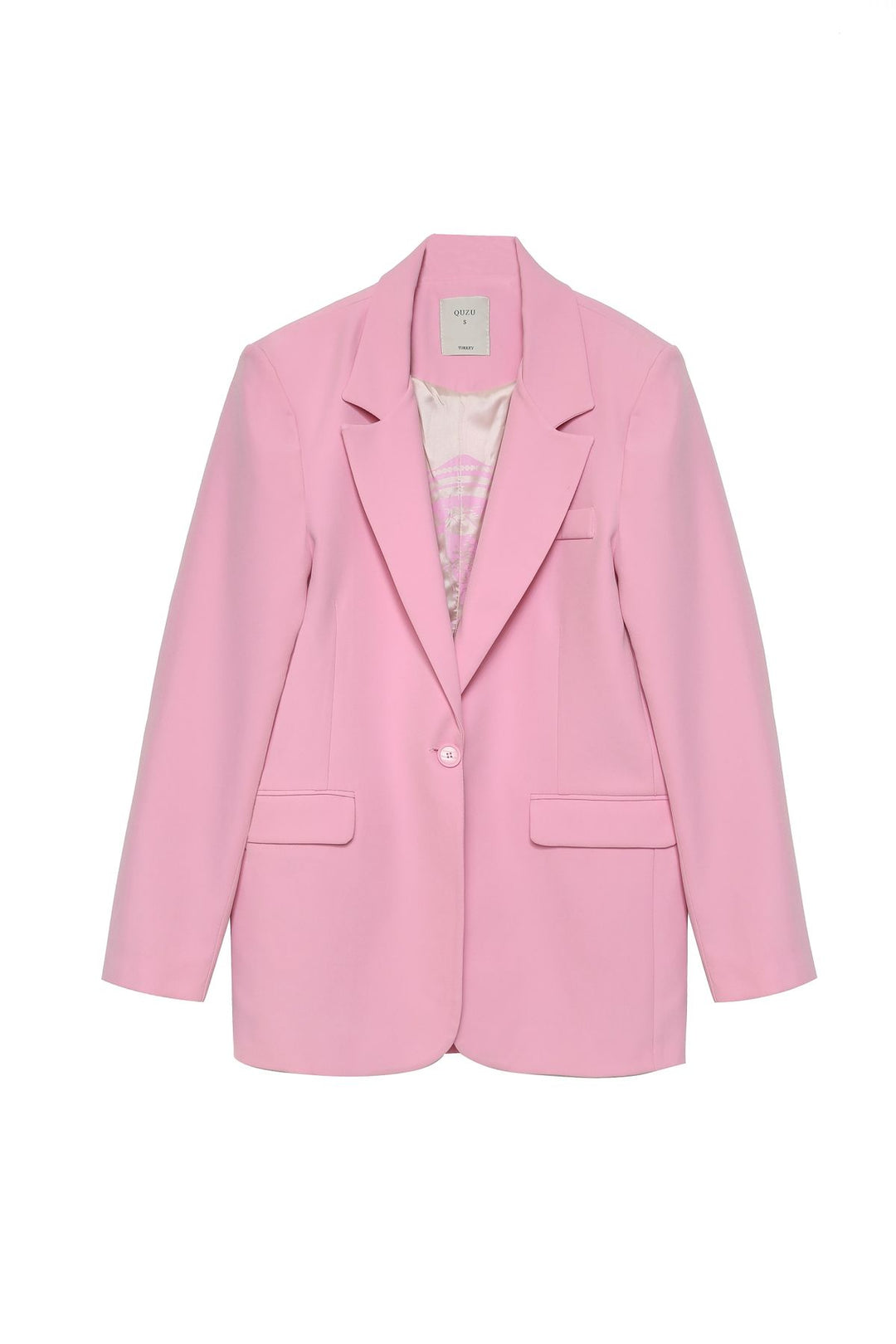 Patterned Liner Bazer Jacket Pink